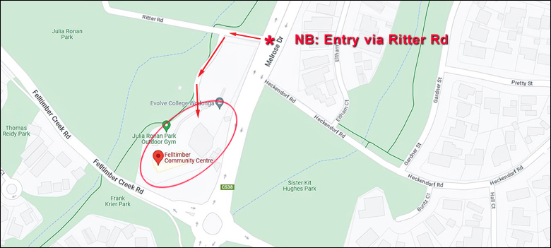 Felltimber Community Centre Map