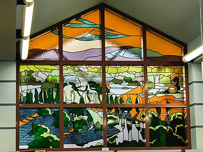 Library Stained Glass Window